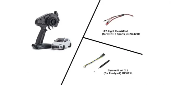 Kyosho Mini-Z MR04 RWD Toyota Yaris White (N-HM/KT531P) With Gyro & LED