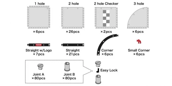 Kyosho Mini-Z Carpet Track 50 Basic Set (40pcs - 50x50)