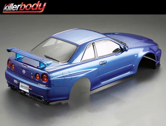 Killer Body Nissan Skyline R34 195mm Finished Bodyshell - Blue