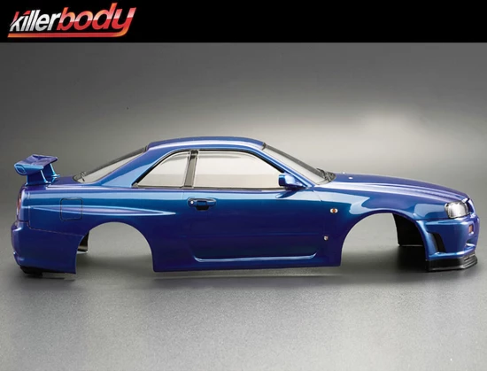 Killer Body Nissan Skyline R34 195mm Finished Bodyshell - Blue