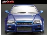 Killer Body Nissan Skyline R34 195mm Finished Bodyshell - Blue