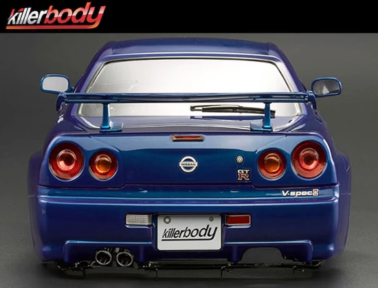 Killer Body Nissan Skyline R34 195mm Finished Bodyshell - Blue