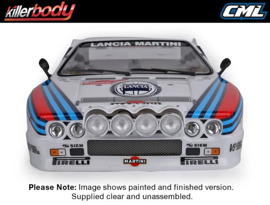 Killer Body Lancia 037 190mm Clear Body Rally