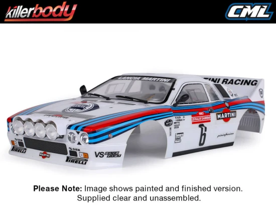 Killer Body Lancia 037 190mm Clear Body Rally