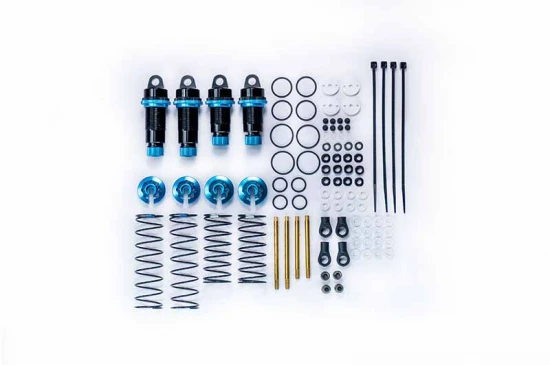 Koswork AE RC10 Big Bore 12mm Buggy Shock Set (F&R) (4) Blue