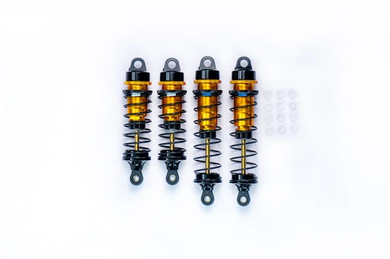 Koswork RC10 Big Bore 12mm Buggy Shock Set (F&R) (4) Gold/Black