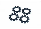 Koswork UFO High Strength Silicone 1:8 BuggyTire Glue Bands (4) Black