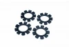 Koswork UFO High Strength Silicone 1:8 BuggyTire Glue Bands (4) Black