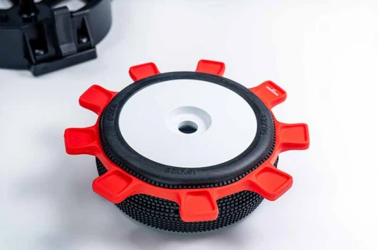 Koswork UFO High Strength Silicone 1:8 BuggyTire Glue Bands (4) Red