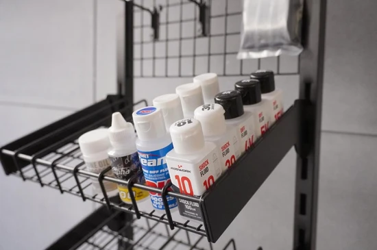 Display stand for bottles of oil max Diam 34mm (385x315x1340mm)