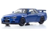 Kyosho 1:43 Nissan Skyline R34 GT-R V-Spec II Bayside Blue