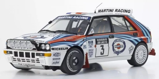 Kyosho 1:18 Lancia Delta Integrale Evo 1000 Lakes 1992 Martini Nr.3