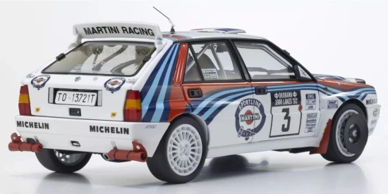 Kyosho 1:18 Lancia Delta Integrale Evo 1000 Lakes 1992 Martini Nr.3