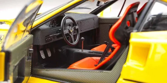 Kyosho 1:18 Ferrari F40 Yellow 1987 Die-Cast Collection