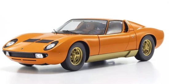 Kyosho 1:12 Lamborghini Miura P400 1968 Orange/Brown Interior