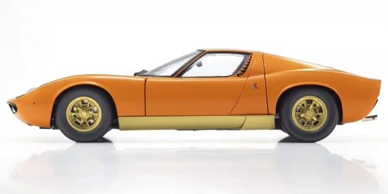 Kyosho 1:12 Lamborghini Miura P400 1968 Orange/Brown Interior