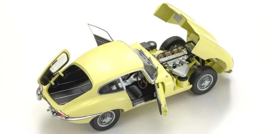 Kyosho 1:18 Jaguar E-Type 3.8L Coupe MK1 1961 Pale Primose
