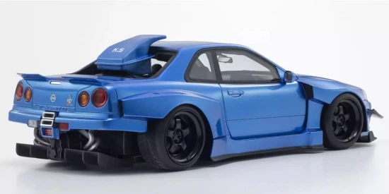 Kyosho 1:18 Samurai Collection Skyline GT-R R34 Khyzyl Saleem Blue