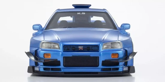 Kyosho 1:18 Samurai Collection Skyline GT-R R34 Khyzyl Saleem Blue