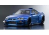 Kyosho 1:18 Samurai Collection Skyline GT-R R34 Khyzyl Saleem Blue