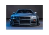 Kyosho 1:18 Samurai Collection Skyline GT-R R34 Khyzyl Saleem Gray