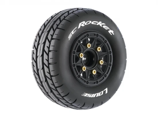 Louise RC SC-Rocket 1:10 Soft Tyres On 12/14/17mm Hex Wheels (2)