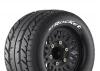 Louise RC MT-Rocket Tyres Pre Glued on Black Wheels With Adjustable 12/14/17mm Hex (2)