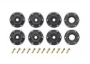 Louise RC MT-RockTyres Pre Glued on Black Wheels With Adjustable 12/14/17mm Hex (2)