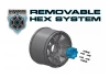 Louise RC MT-RockTyres Pre Glued on Black Wheels With Adjustable 12/14/17mm Hex (2)