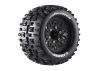Louise RC MT-PioneerTyres Pre Glued on Black Wheels With Adjustable 12/14/17mm Hex (2)