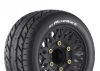 Louise RC ST-Rocket Tyres Pre Glued on Black Wheels With Adjustable 12/14/17mm Hex (2)