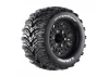 Louise RC MT-Cyclone Tyres Pre Glued on Black Wheels With Adjustable 12/14/17mm Hex (2)
