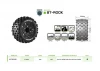 Louise RC ST-Rock Tyres Pre Glued on Black Wheels With Adjustable 12/14/17mm Hex (2)