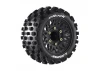 Louise RC ST-Rock Tyres Pre Glued on Black Wheels With Adjustable 12/14/17mm Hex (2)