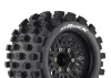 Louise RC MT-RockTyres Pre Glued on Black Wheels With Adjustable 12/14/17mm Hex (2)