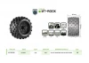 Louise RC MT-RockTyres Pre Glued on Black Wheels With Adjustable 12/14/17mm Hex (2)