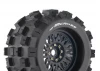 Louise RC MT-McRoss 3.8 Tyres on Black Adjustable 17mm Hex Wheels (2)