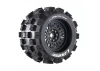 Louise RC MT-McRoss 3.8 Tyres on Black Adjustable 17mm Hex Wheels (2)