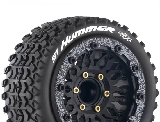 Louise RC ST-Uphill Tyres Pre Glued on Black Wheels With Adjustable 12/14/17mm Hex (2)