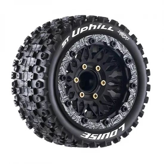 Louise RC ST-Uphill Tyres Pre Glued on Black Wheels With Adjustable 12/14/17mm Hex (2)