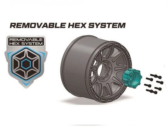 Louise RC MFT MT-Uphill Tyres on Black 17mm Hex Wheels (2)
