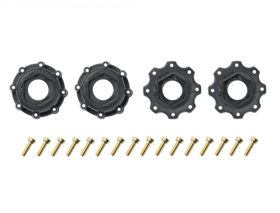Louise RC MFT MT-Cyclone Tyres on Black 17mm Hex Wheels (2)