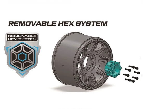 Louise RC MFT MT-Cyclone Tyres on Black 17mm Hex Wheels (2)
