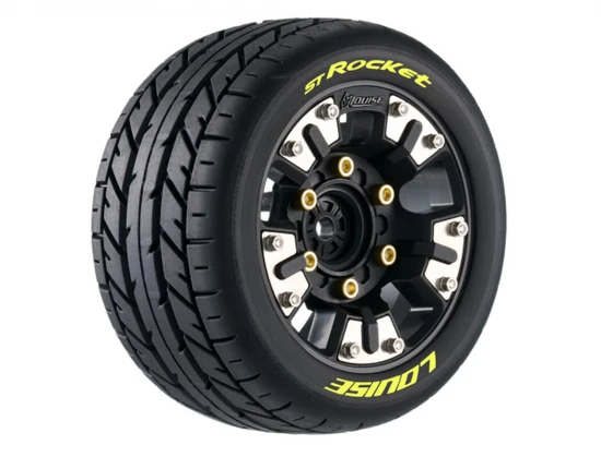 Louise RC ST-Rocket Tyres Pre Glued on 2.8 Adjustable 12mm Wheels (2)