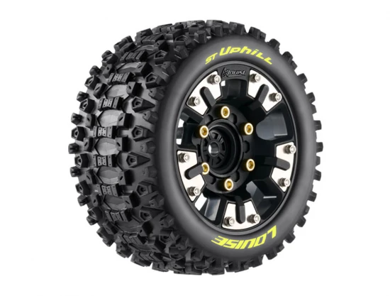 Louise RC ST-Uphill Tyres Pre Glued on 2.8 Adjustable 12mm Wheels (2)