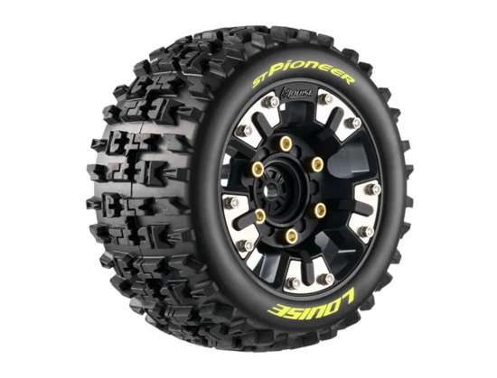 Louise RC ST-Pioneer Tyres Pre Glued on 2.8 Adjustable 12mm Wheels (2)