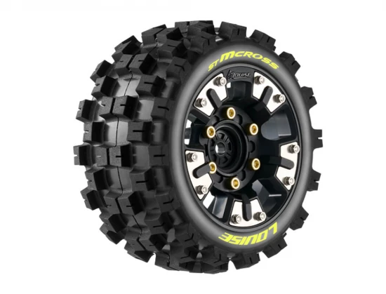 Louise RC ST-MCross Tyres Pre Glued on 2.8 Adjustable 12mm Wheels (2)