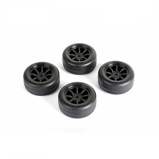 Louise RC Drift Tyres And Wheels 8 Spoke Black +1mm (4Pcs)