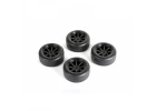 Louise RC Drift Tyres And Wheels 8 Spoke Black +1mm (4Pcs)