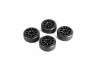 Louise RC Drift Tyres And Wheels 10 Spoke Black +1mm (4Pcs)